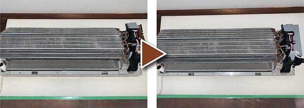 エアコンクリーニング-目黒本町-エアコンの簡易分解（3台目）